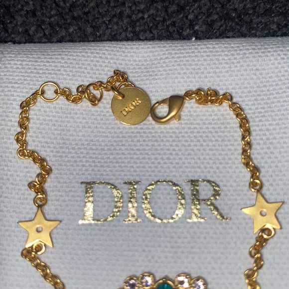 DIOR IN HEART LIGHTS BRACELET Gold-Finish Metal and Multicolor Crystals - Picture 4 of 5